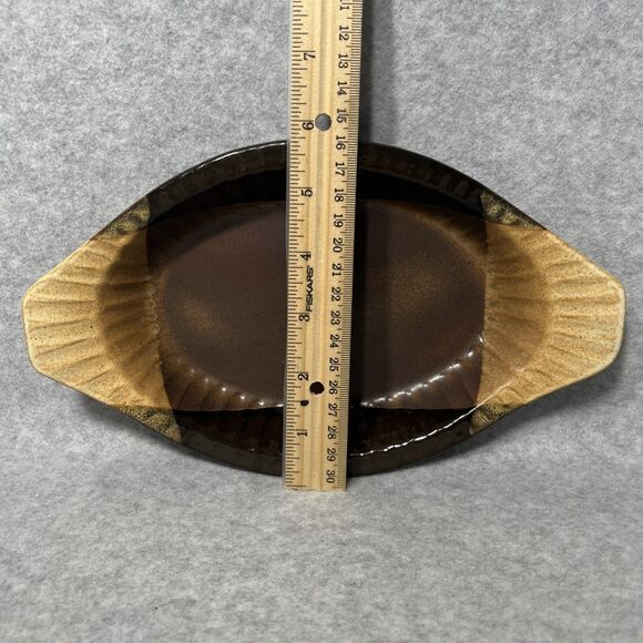 Pottery Craft USA Vintage Stoneware 10" Au Gratin Baking Dish 572‎ Brown MCM - Picture 7 of 9